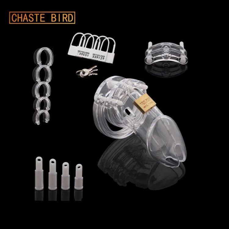 Nessus Play small lightweight multi ring plastic padlocked chastity cage