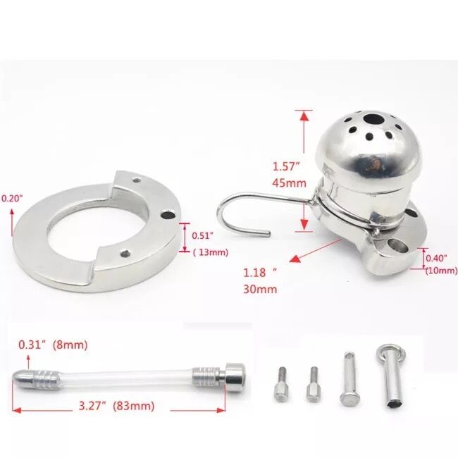 Nessus Play extra security lock up chastity cage with padlock