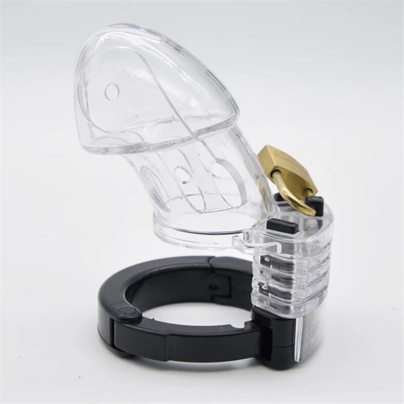 Nessus Play lightweight plastic adjustable chastity cage with padlock