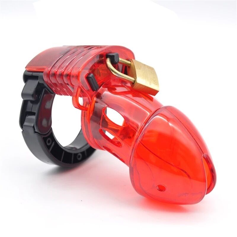 Nessus Play lightweight plastic adjustable chastity cage with padlock