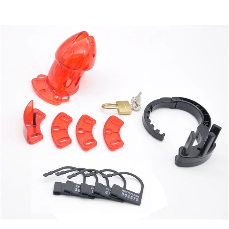 Nessus Play lightweight plastic adjustable chastity cage with padlock