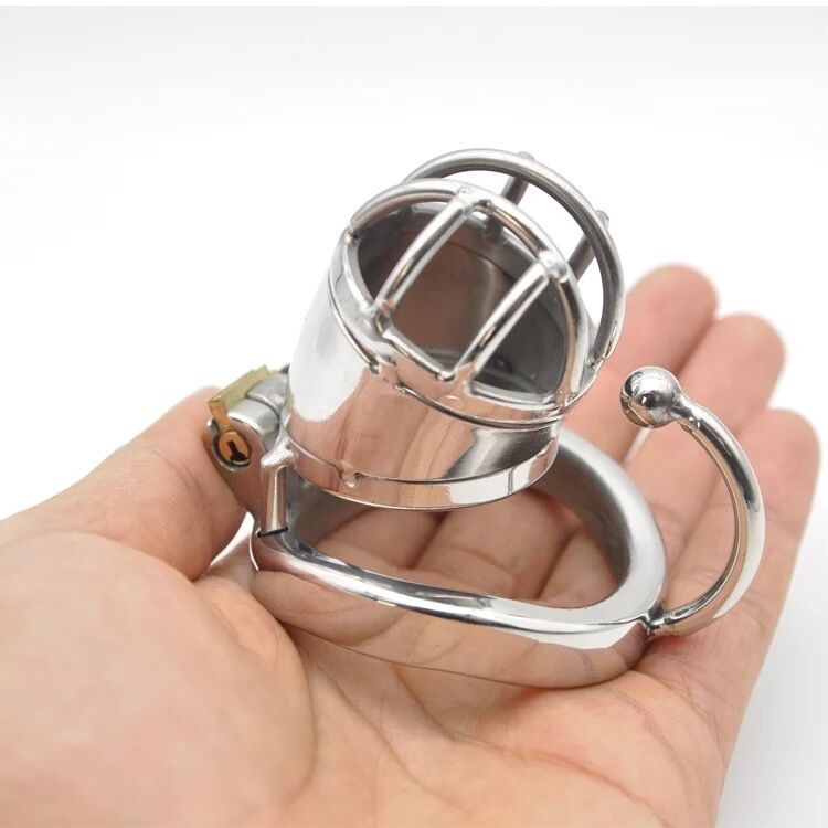 Nessus Play small chastity cage with arc ring bondage lock up