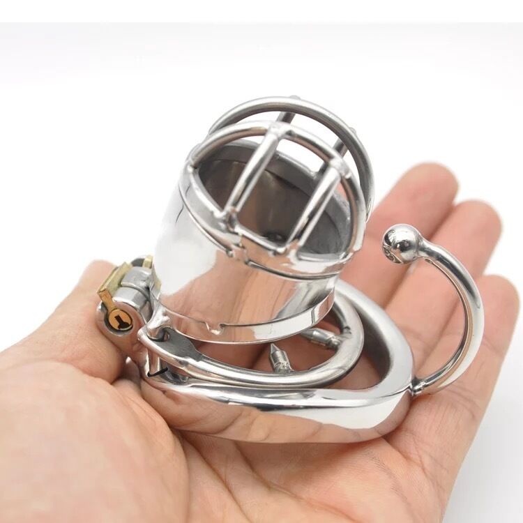 Nessus Play small chastity cage with arc ring bondage lock up