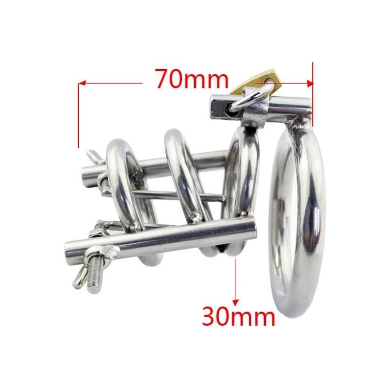 Nessus Play urethral spreader dilator with cock rings bondage play