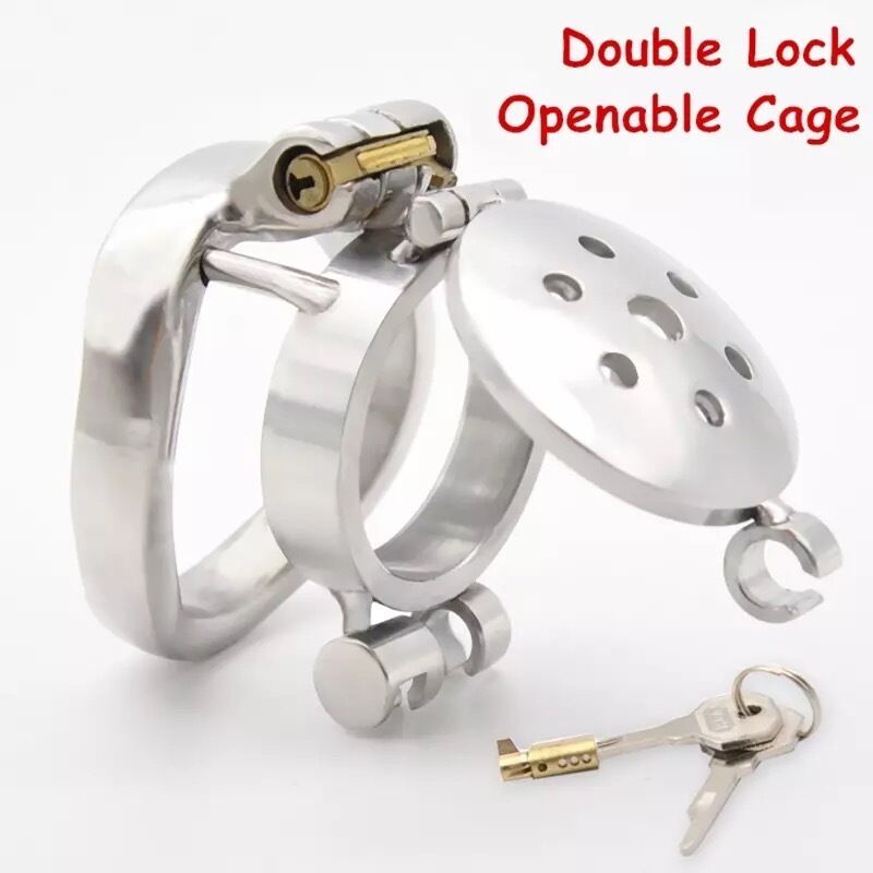 Nessus Play double locked chastity cage control flip up gland cover