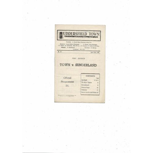 Huddersfield Town Home Football Programmes