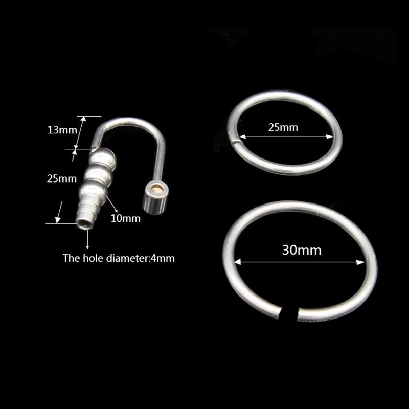 Nessus Play ribbed bubble plug sounding with gland ring urethral stimulation