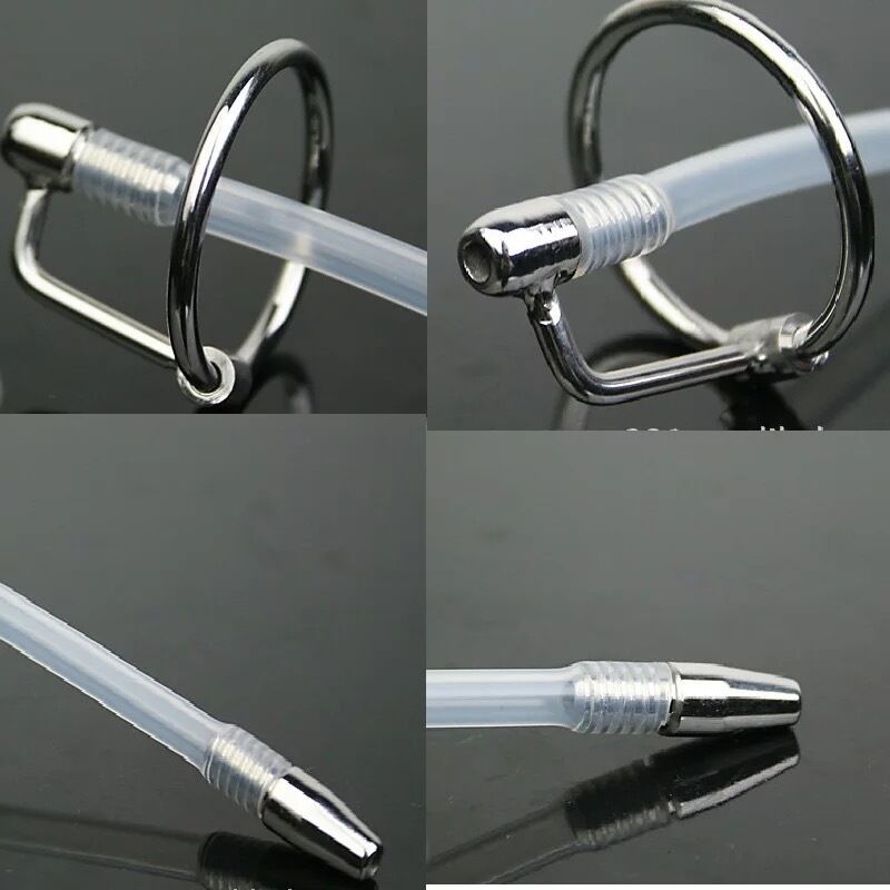 Nessus Play flexible sound catheter stimulation ribbed with gland ring