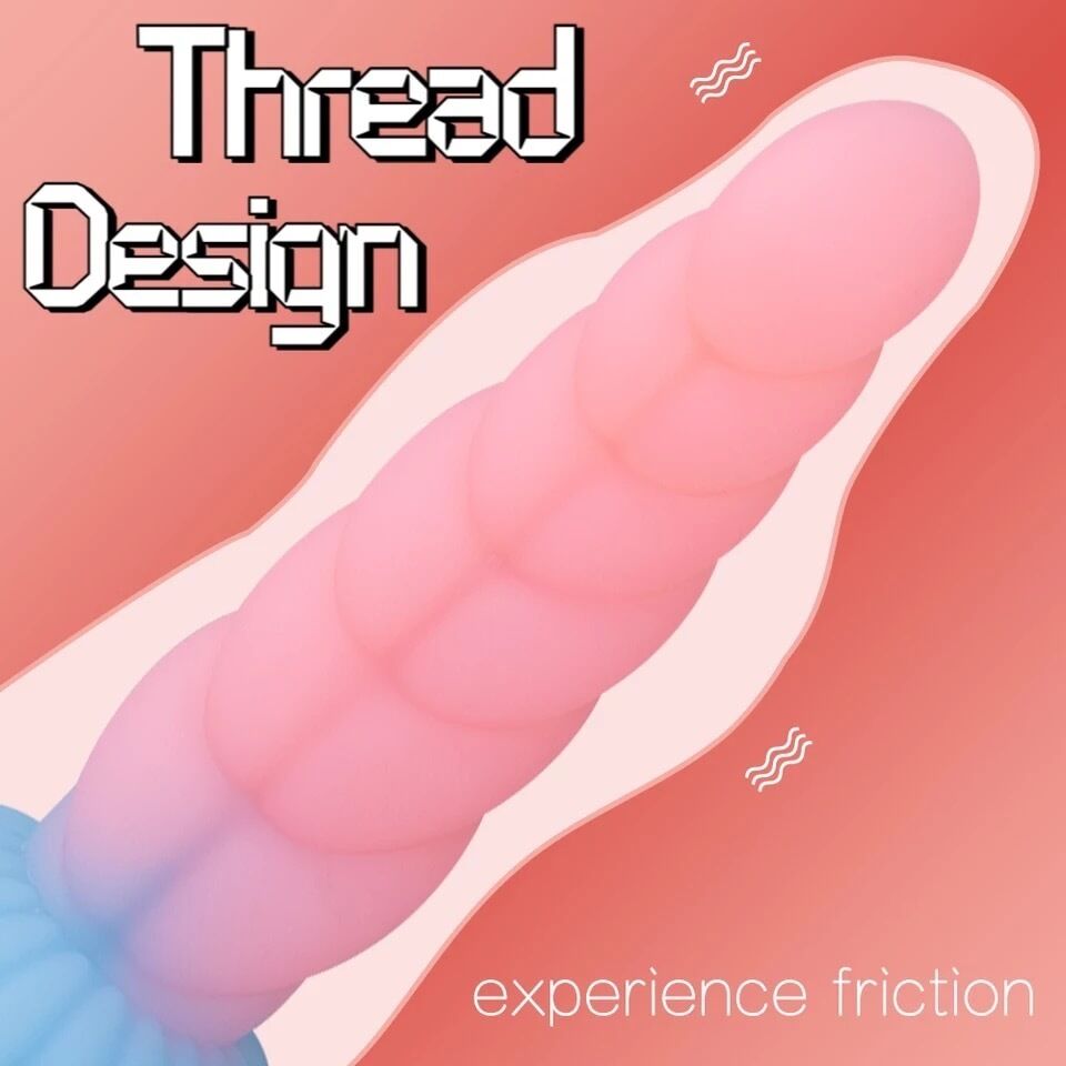 Nessus Play soft glow in the dark dildo with ribbed design and suction cup