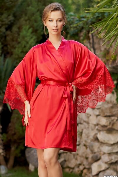 Afrodita 2163R Short Dressing Gown