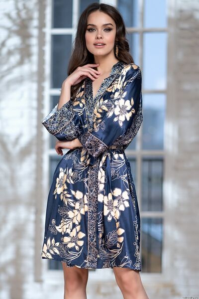 Blue-Marine 8443 Short Dressing Gown