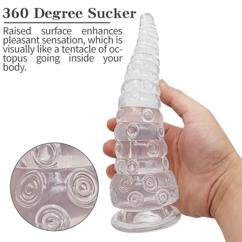 Nessus Play anal plug dildo octopus sucker butt plug ribbed sensation three sizes
