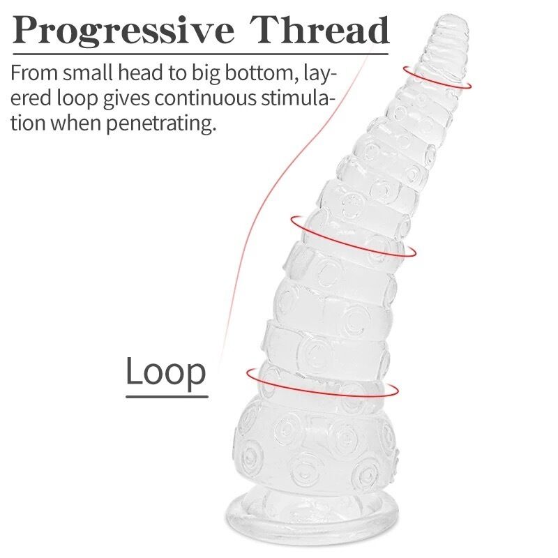 Nessus Play anal plug dildo octopus sucker butt plug ribbed sensation three sizes