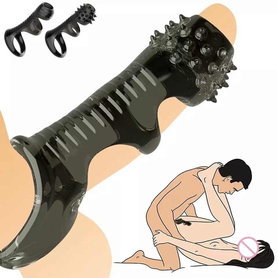 Nessus Play penis sleeve with fitted testicle ring and ribbed and studded for additional sensation pleasure delay