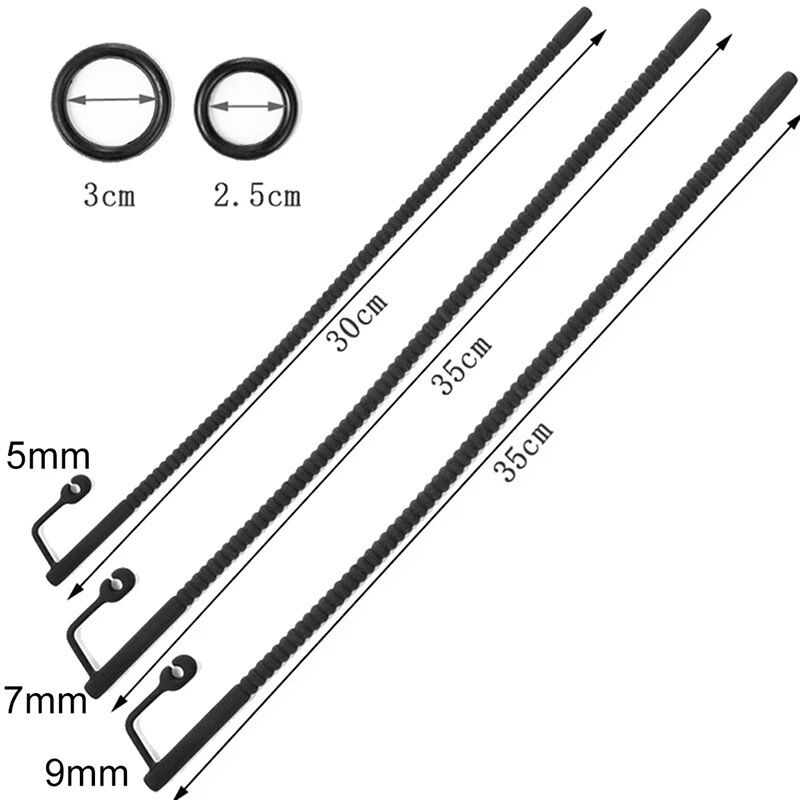 Nessus Play flexible ribbed urethral sound catheter with gland ring
