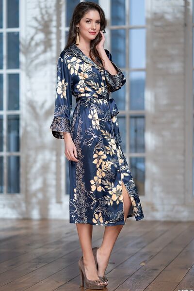 Blue-Marine 8449 Long Dressing Gown