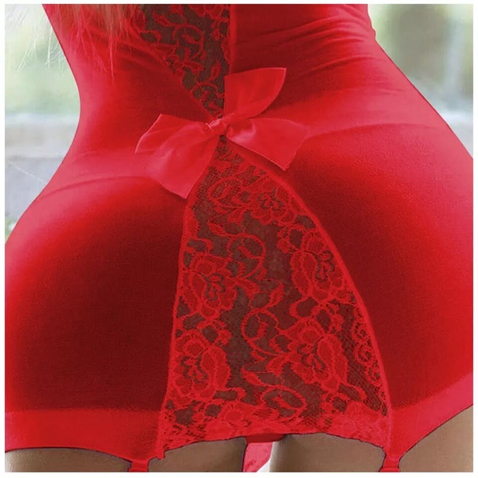 Nessus Play sexy sleepwear hot hold up lingerie with suspender clips