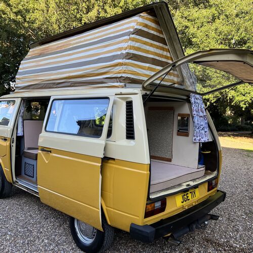 1982 VW Caravelle T25 Camper Van 4 Berth Yellow/Cream 2.0 Petrol