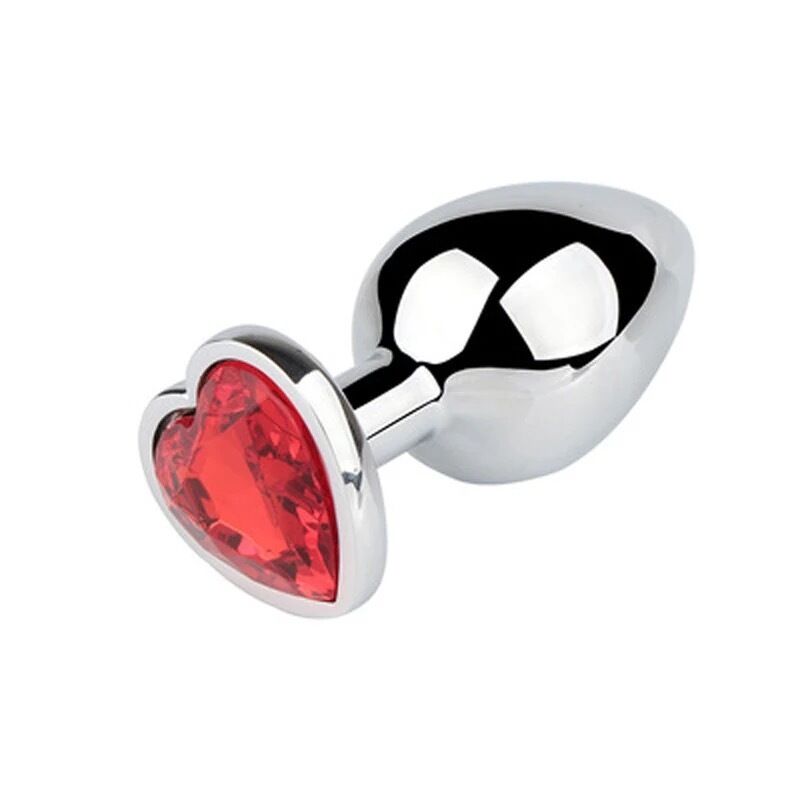 Nessus Play heart jewel  2.5in shaped metal butt plug