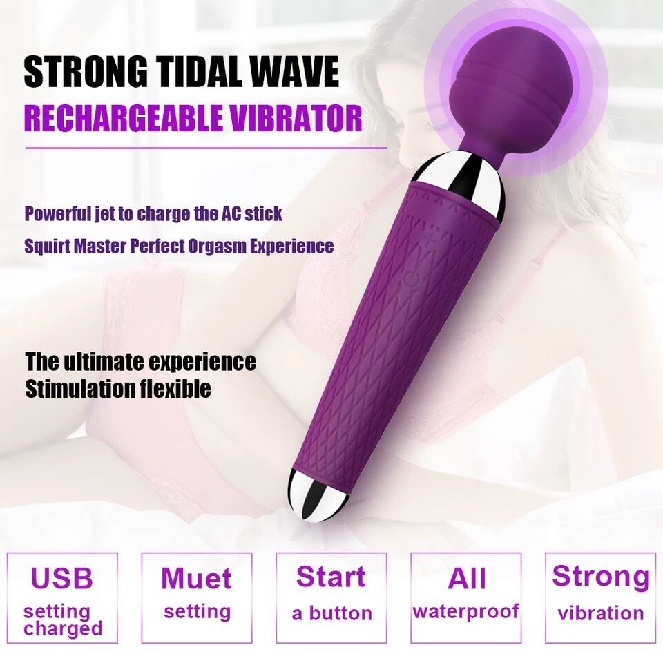 Nessus Play vibrating wand with 10 speeds USB charging