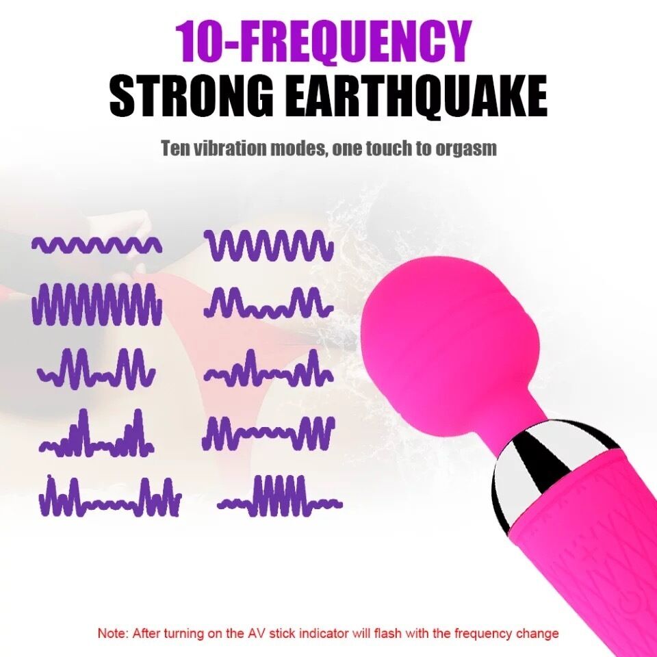 Nessus Play vibrating wand with 10 speeds USB charging