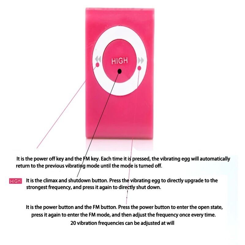 Nessus Play wireless remote control 20 speed vibrating bullet egg