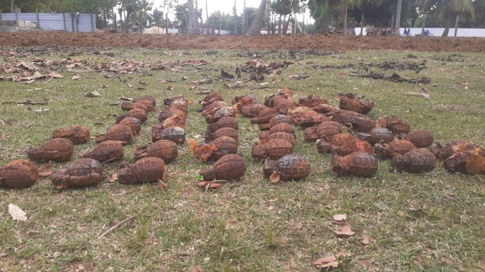 111 கைக்குண்டுகள் மீட்க்கப்பட்டன