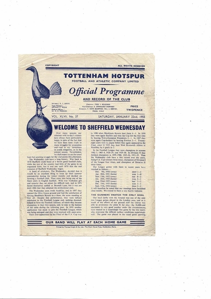 More Football Programmes listed today