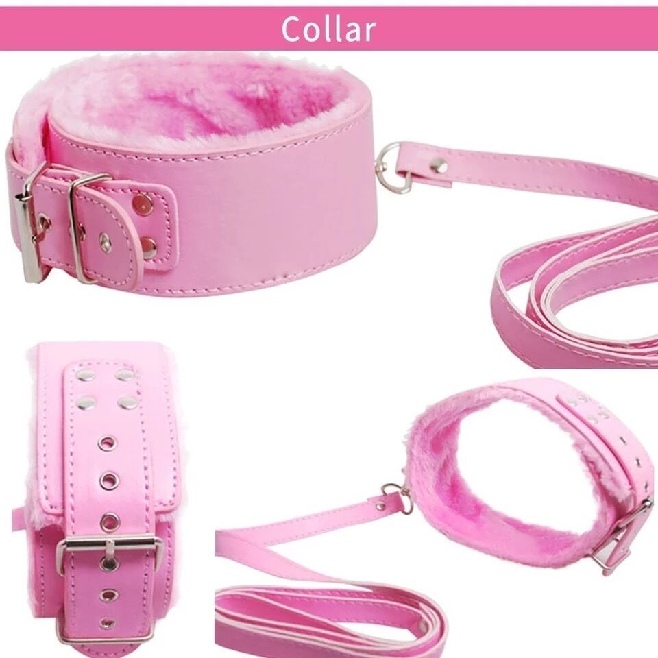 Nessus Play 7 piece bondage play set whip collar blindfold rope flogger