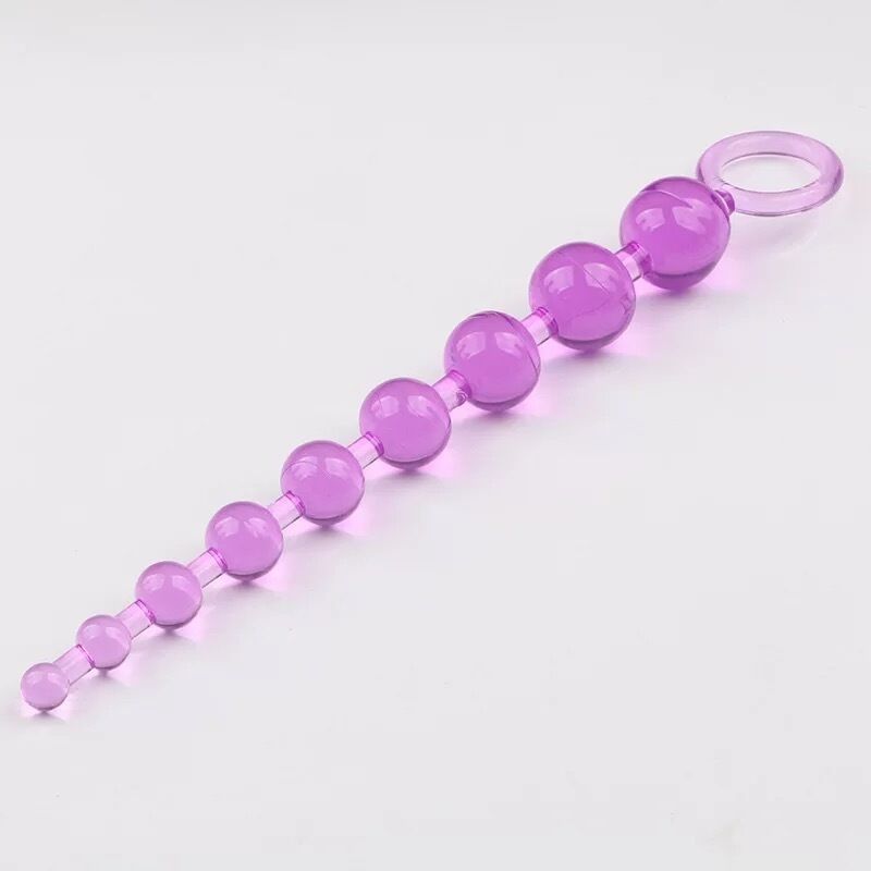 Nessus Play purple silicone anal beads multi sized 10 ball