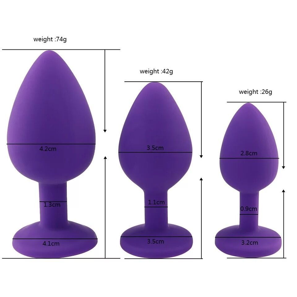 Nessus Play silicone jewelled 2.5in anal plug silicone