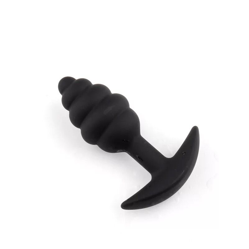Nessus Play 3in ribbed silicone pinecone shaped anal plug toy