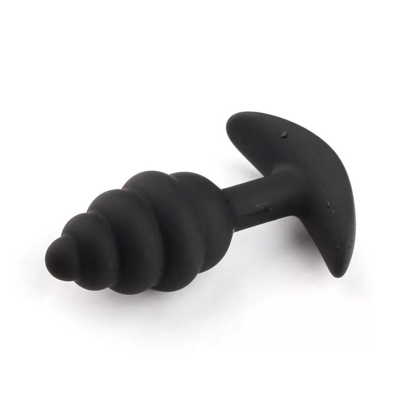 Nessus Play 3in ribbed silicone pinecone shaped anal plug toy