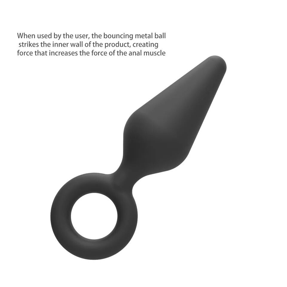 Nessus Play finger loop pull ring anal plug 3 sizes intense anal pleasure