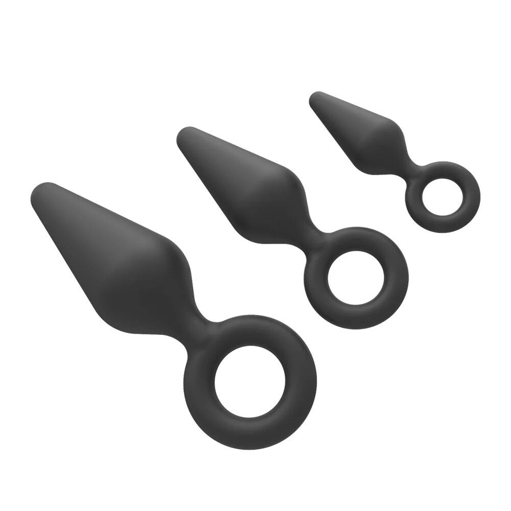 Nessus Play finger loop pull ring anal plug 3 sizes intense anal pleasure