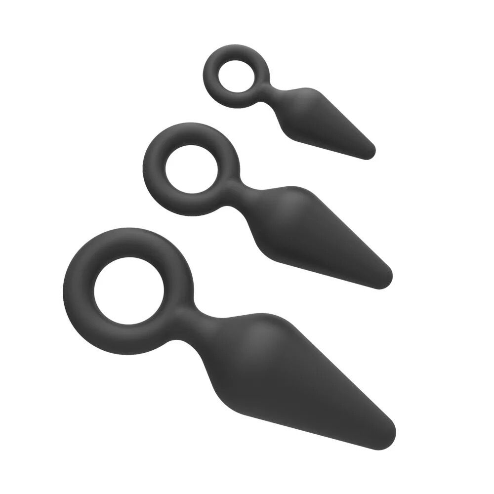 Nessus Play finger loop pull ring anal plug 3 sizes intense anal pleasure