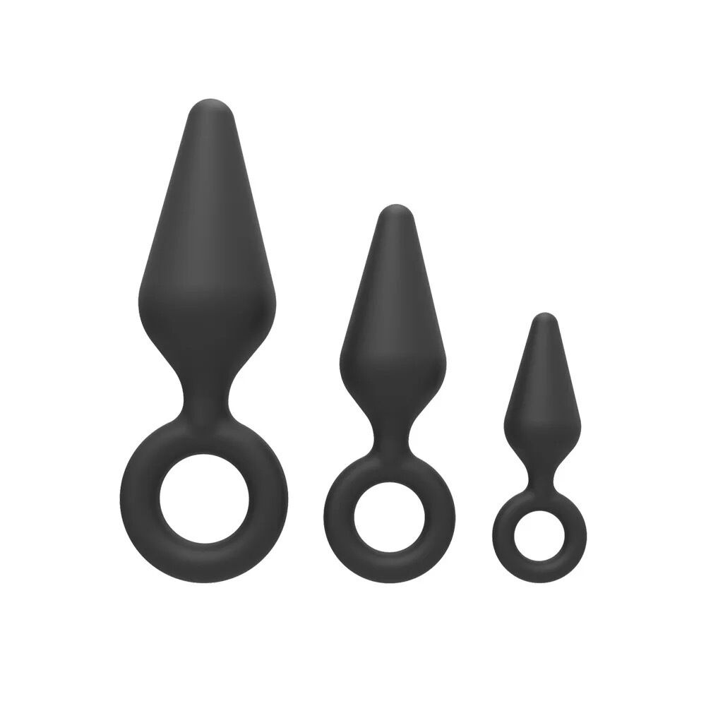 Nessus Play finger loop pull ring anal plug 3 sizes intense anal pleasure