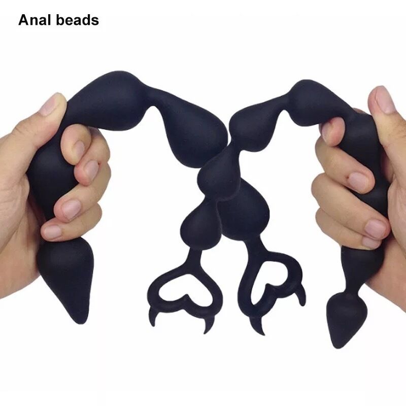 Nessus Play devil horn anal beads,  two sizes for ribbed pleasure