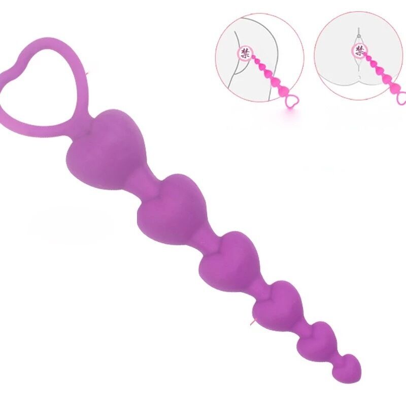 Nessus Play heart shaped anal bead lover pleasure beads