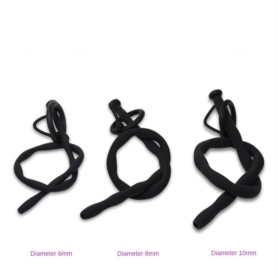 Nessus Play flexible urethral dilator with gland ring for deep ribbed stimulation