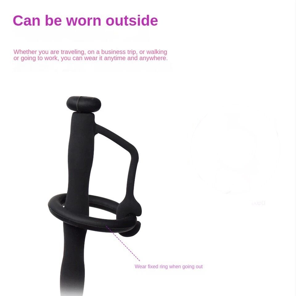 Nessus Play flexible urethral dilator with gland ring for deep ribbed stimulation