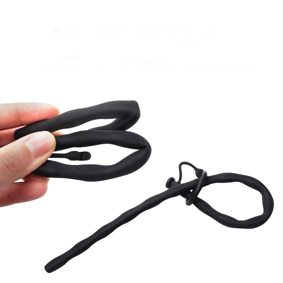 Nessus Play flexible urethral dilator with gland ring for deep ribbed stimulation