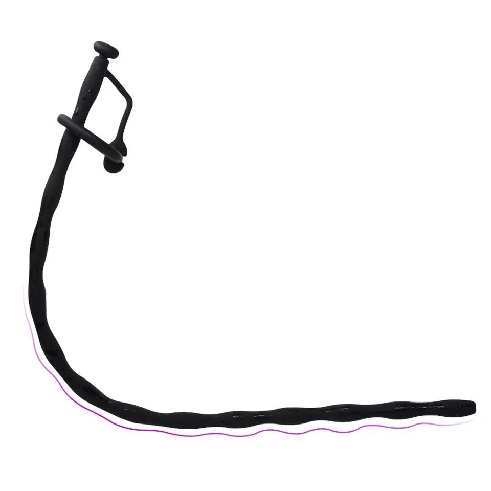 Nessus Play flexible urethral dilator with gland ring for deep ribbed stimulation