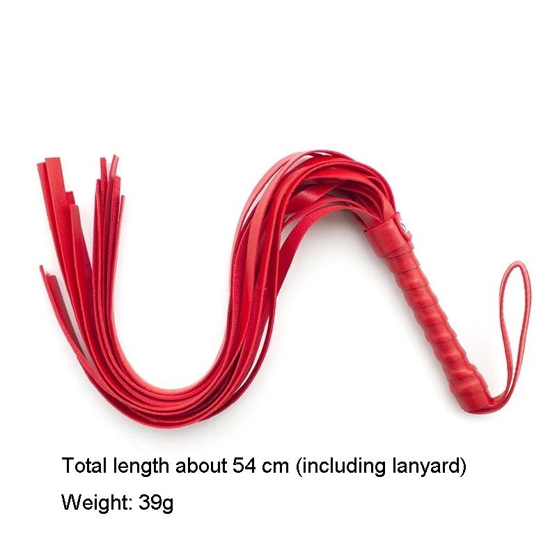Nessus Play coloured leather flogger for BDSM games and bondage play