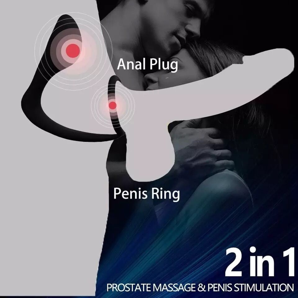 Nessus Play silicone anal prostate plug with flexible cock ring
