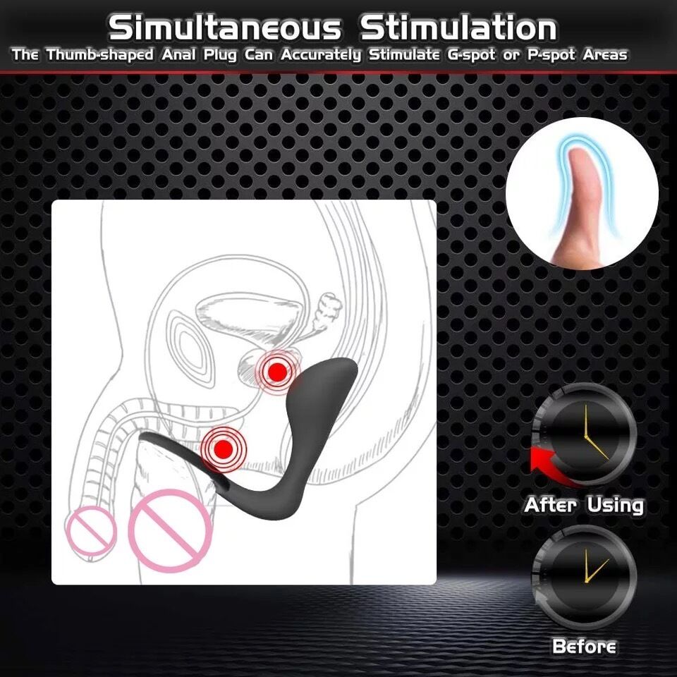 Nessus Play silicone anal prostate plug with flexible cock ring