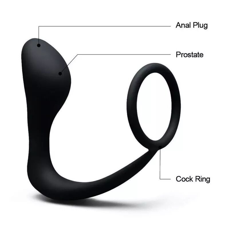 Nessus Play silicone anal prostate plug with flexible cock ring