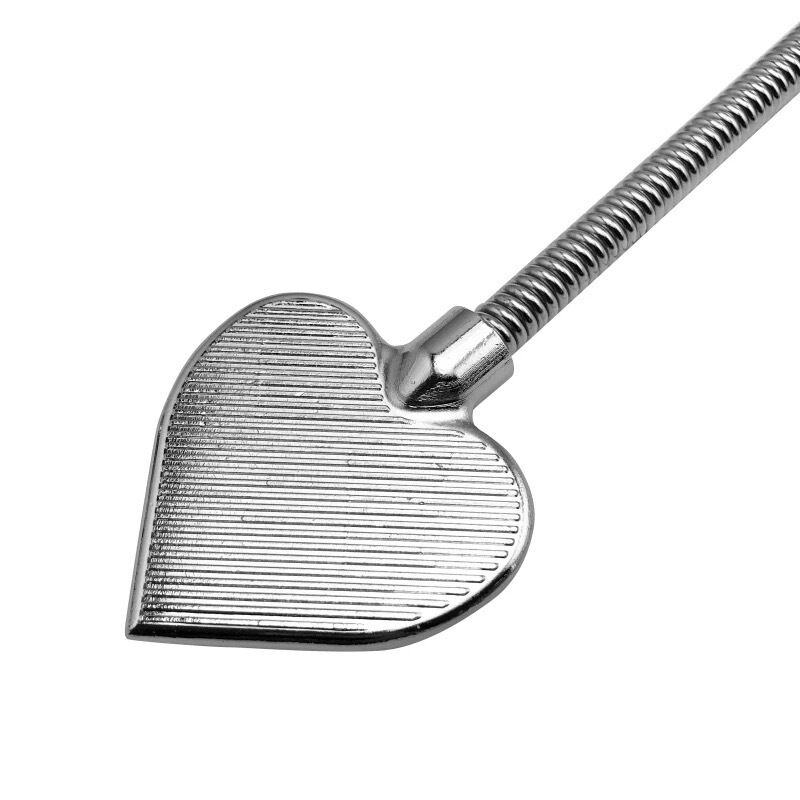 Nessus Play heart shaped bendable spanking paddle with studded head