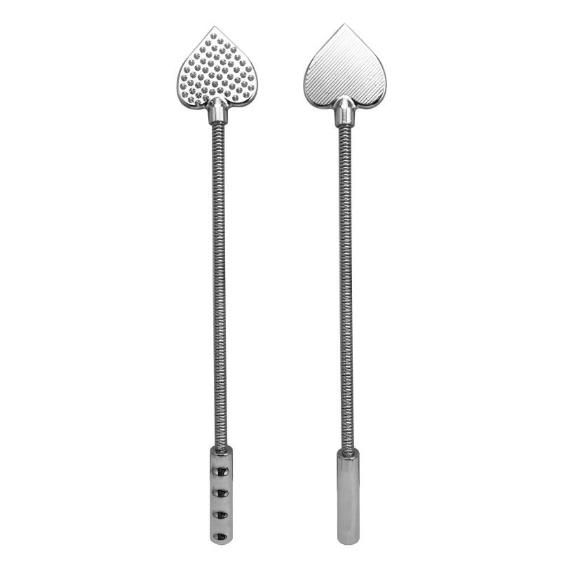Nessus Play heart shaped bendable spanking paddle with studded head