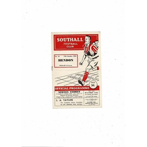 Southall Home Football Programmes
